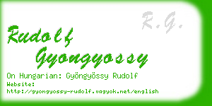 rudolf gyongyossy business card